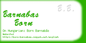 barnabas born business card